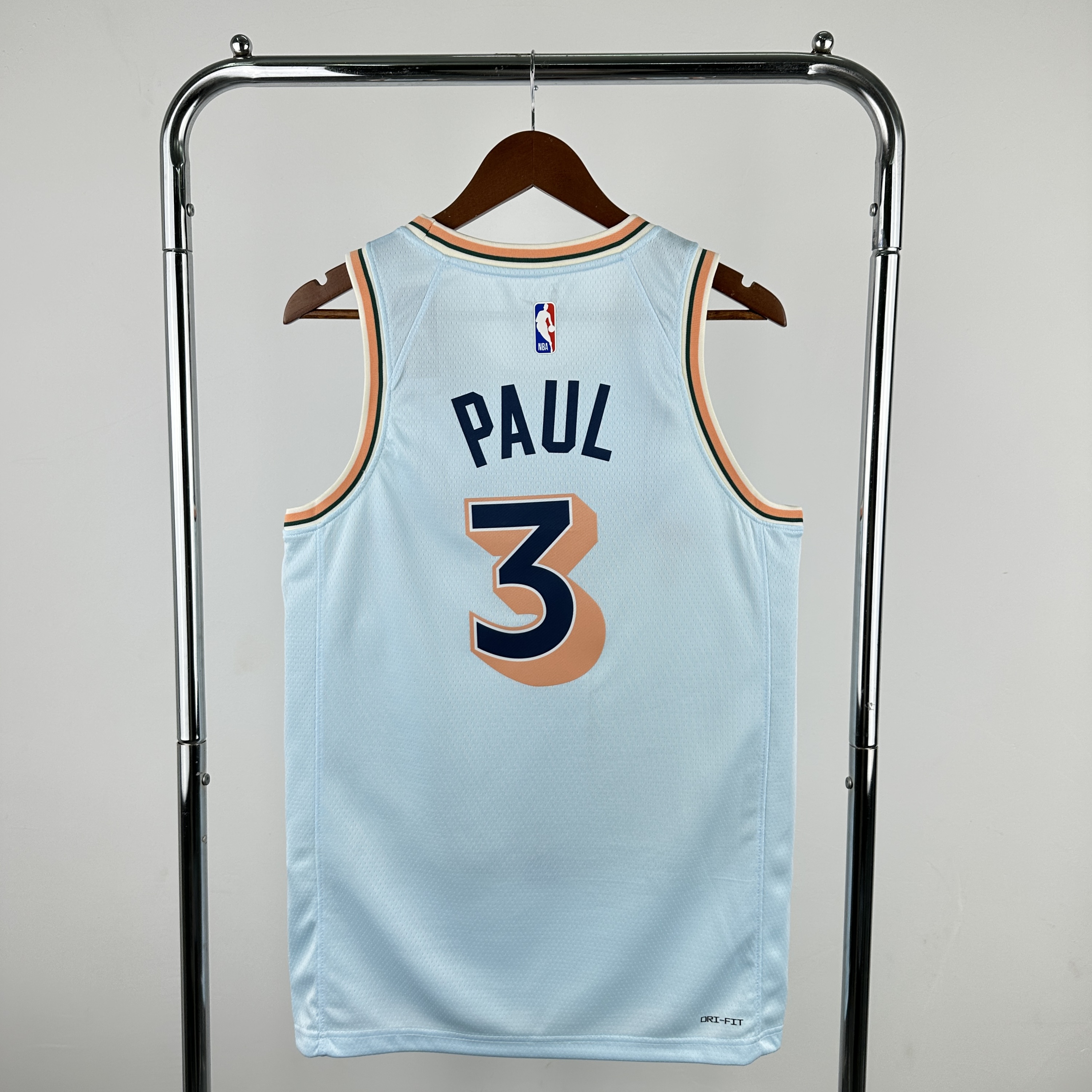 Men San Antonio Spurs #3 Paul Light Blue City Edition Season Nike 2025 NBA Jersey->san antonio spurs->NBA Jersey